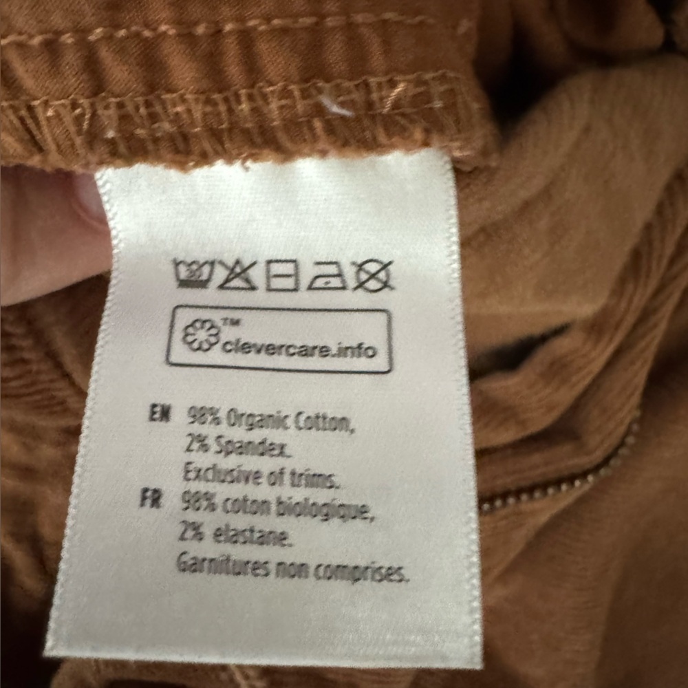 TenTree Corduroy Cropped Straight Leg Eco-Friendly Trousers Pants Women’s size 2 - Picture 11 of 14